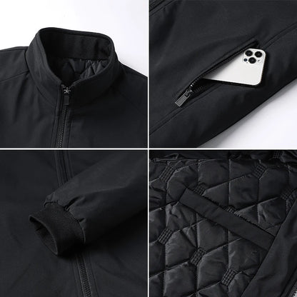 New Spring Plus Size 8XL Jacket for Men 2024 Thick Stand Collar Solid Winter Jacket Men Outwear Warm Business Casual Mens Coats