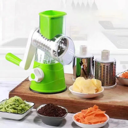 Multifunctional Roller Vegetable Cutter - Hand Crank Shredder & Potato Grater for Home Kitchen