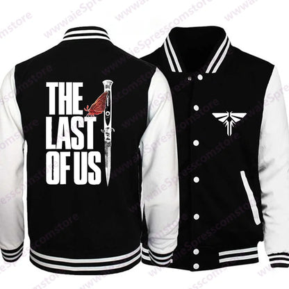Hot The Last of Us Harajuku baseball jersey fall and winter models men and women's outdoor street casual sweatshirt jacket tops