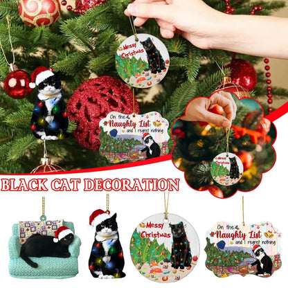 Xmas Black Cat Pendant 2022 Christmas Party Decoration Christmas New Ornaments Tree Gifts Hanging Decorations Pc 2023 1 Yea K8F0
