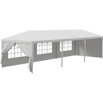 10'x30' Outdoor Canopy Tent Patio Camping Gazebo Shelter Pavilion Cater Party Wedding BBQ Events Tent W/Removable Sidewalls
