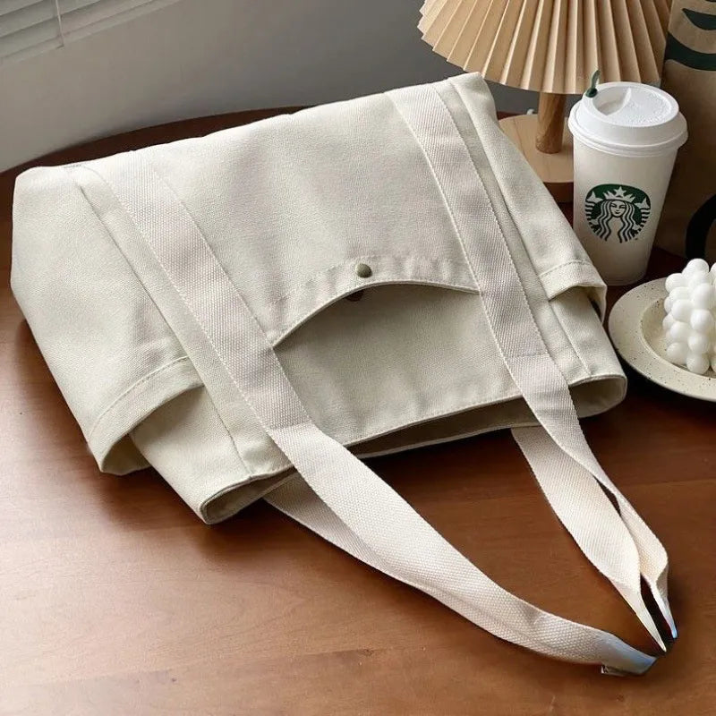 Stylish Large Capacity Canvas Tote Bag - Perfect for Work, College & Daily Use