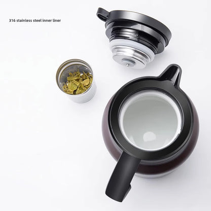 800ML Intelligent Temperature Display Stewing Teapot Braised Soaked Teapot Ceramic liner Brew Tea Pot Pours Water by Pressing